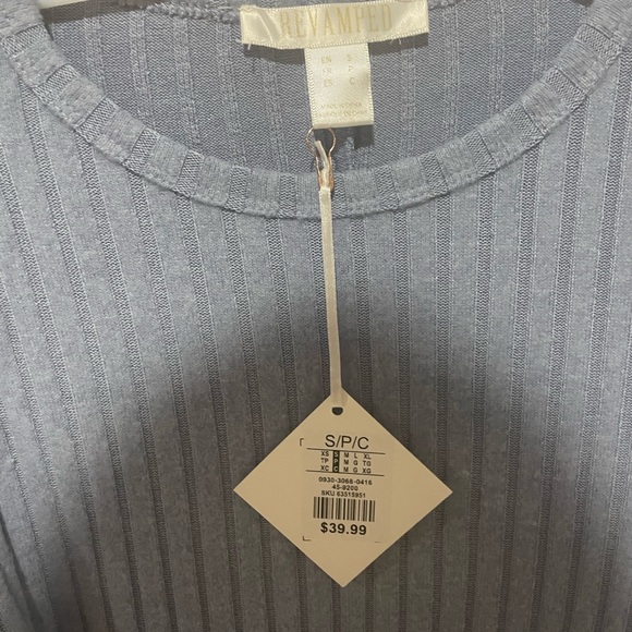 High low wrap dress. Blue Revamped. Polyester Rayon & spandex - Picture 2 of 4